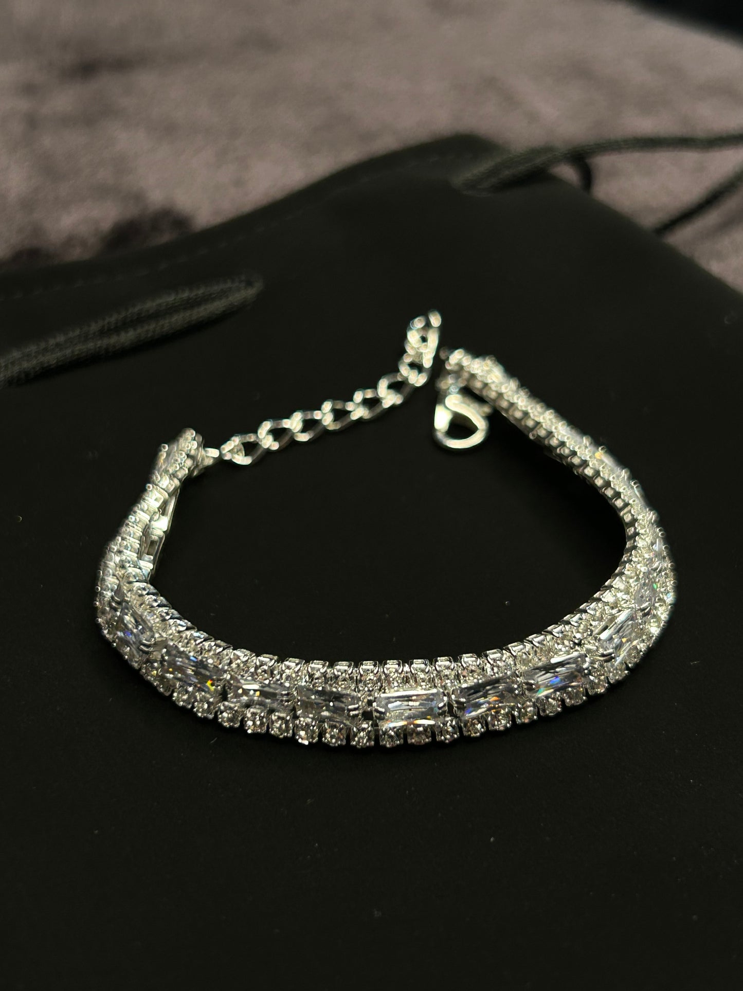 Silver Diamond Bracelet